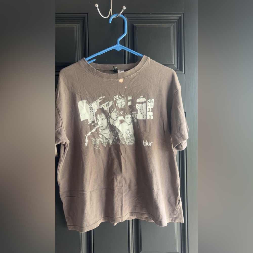 H&M Brown Graphic Short Sleeve Tee